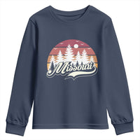 Missouri Travel Gift Youth Sweatshirt Vintage Forest River Landscape