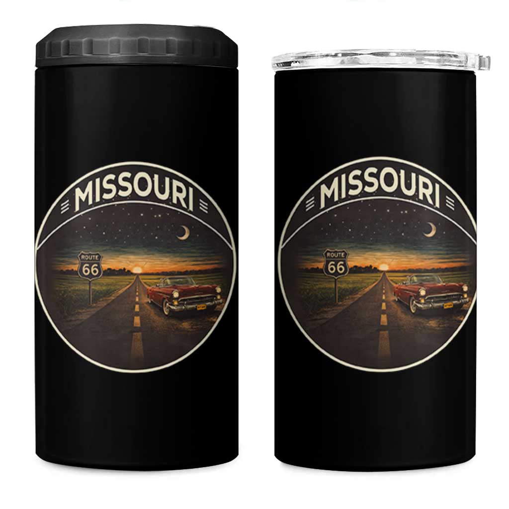 Missouri State Route Highway 66 4 in 1 Can Cooler Tumbler Mother Road Travel Gift
