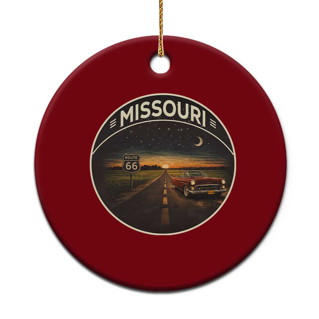 Missouri State Route Highway 66 Ceramic Ornament Mother Road Travel Gift