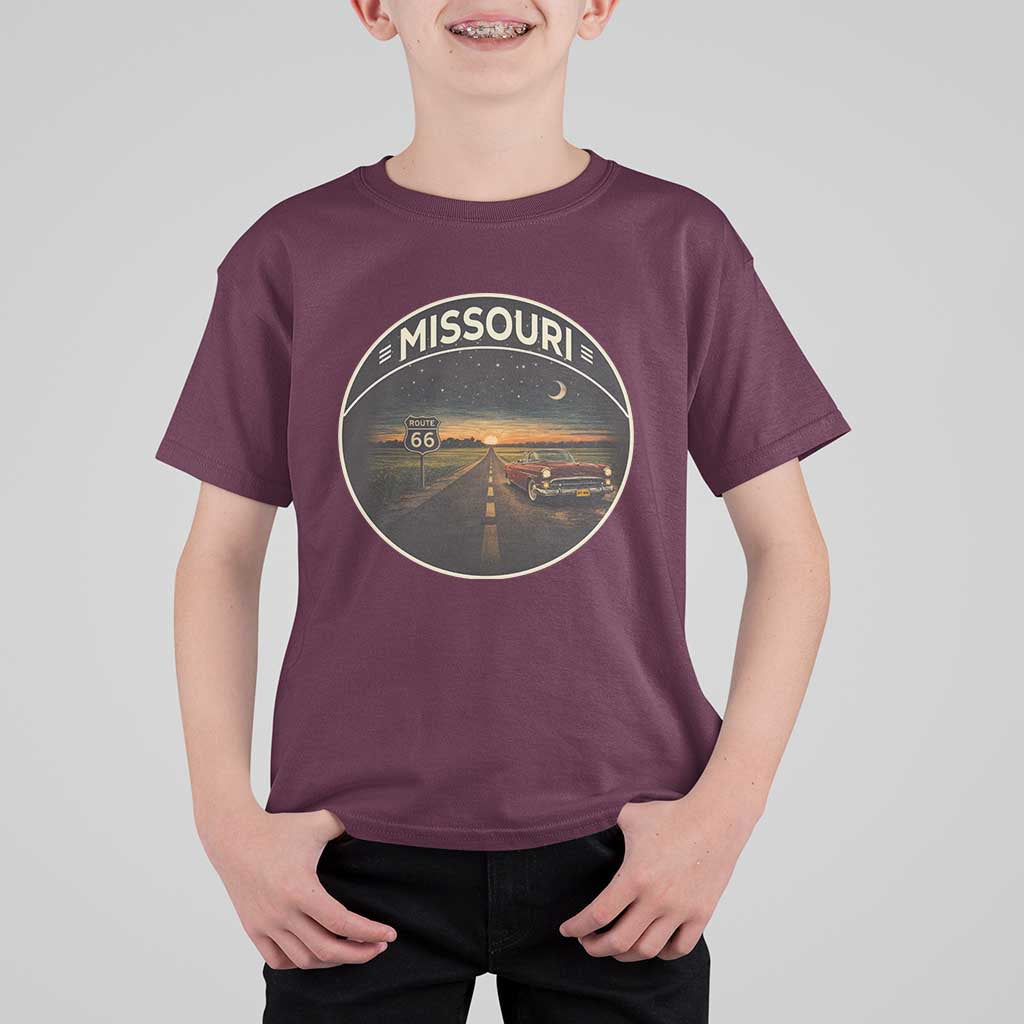 Missouri State Route Highway 66 T Shirt For Kid Mother Road Travel Gift