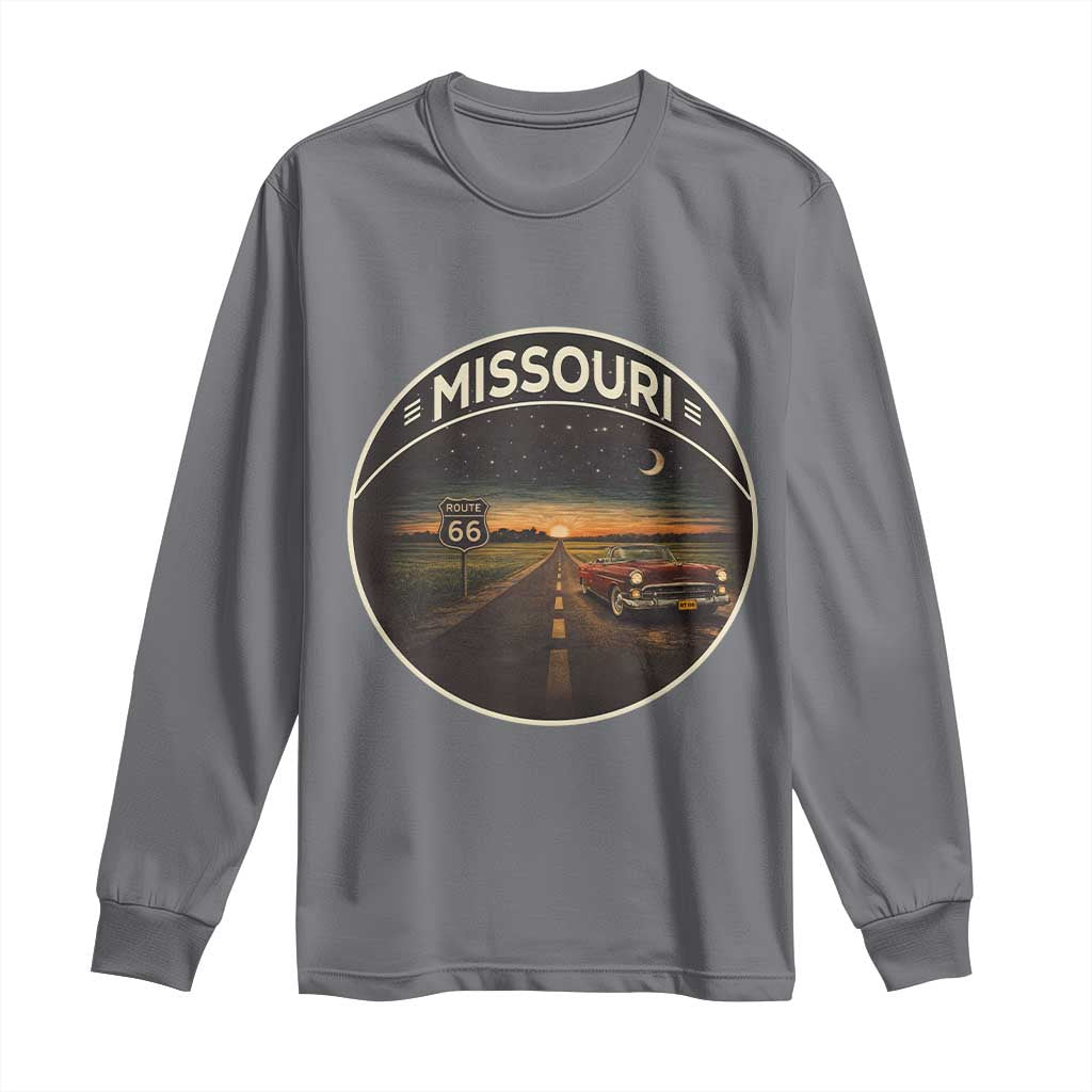 Missouri State Route Highway 66 Long Sleeve Shirt Mother Road Travel Gift