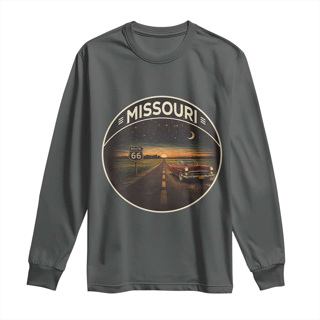 Missouri State Route Highway 66 Long Sleeve Shirt Mother Road Travel Gift