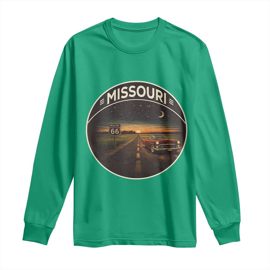 Missouri State Route Highway 66 Long Sleeve Shirt Mother Road Travel Gift