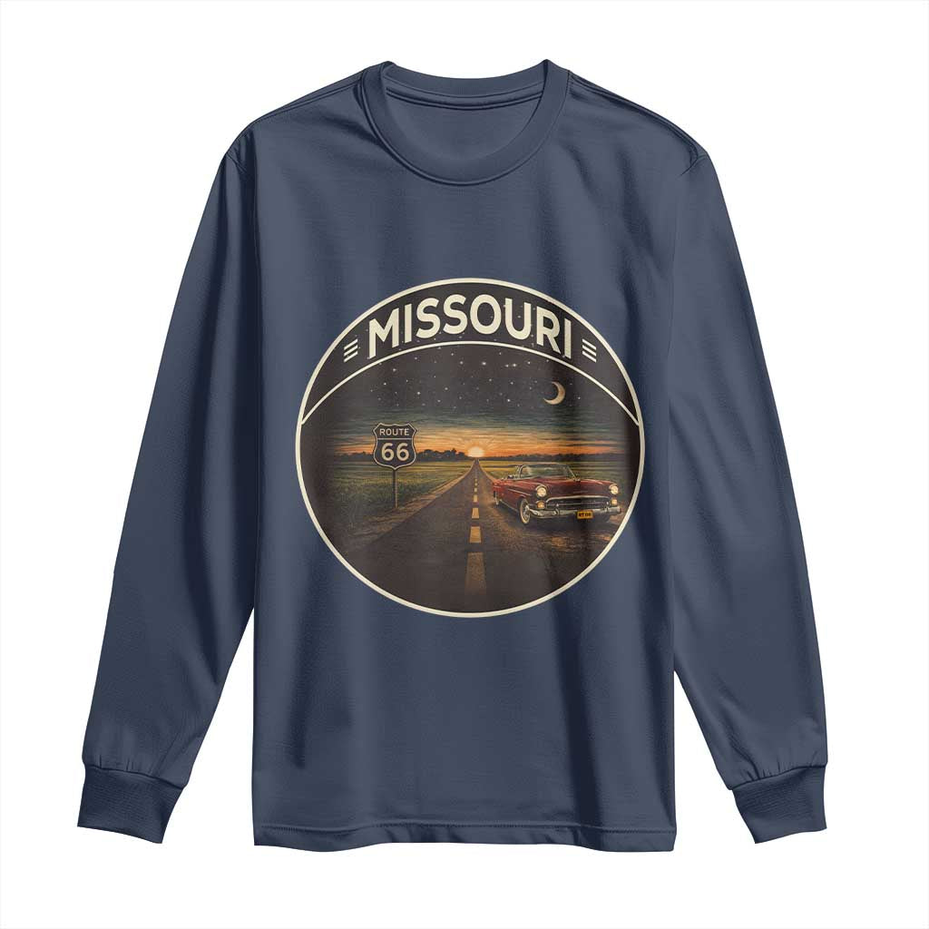 Missouri State Route Highway 66 Long Sleeve Shirt Mother Road Travel Gift