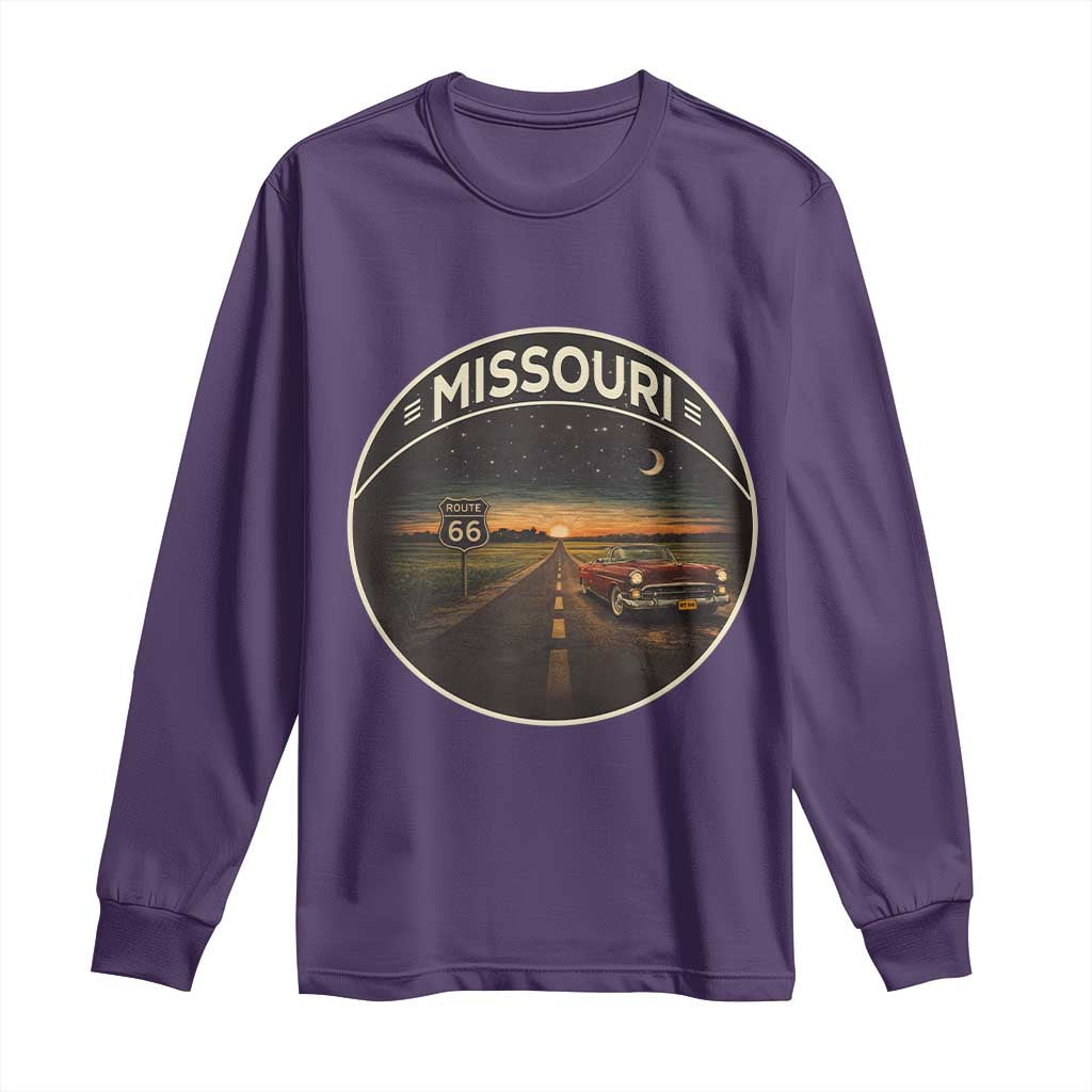 Missouri State Route Highway 66 Long Sleeve Shirt Mother Road Travel Gift