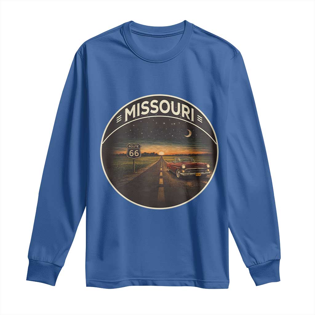 Missouri State Route Highway 66 Long Sleeve Shirt Mother Road Travel Gift