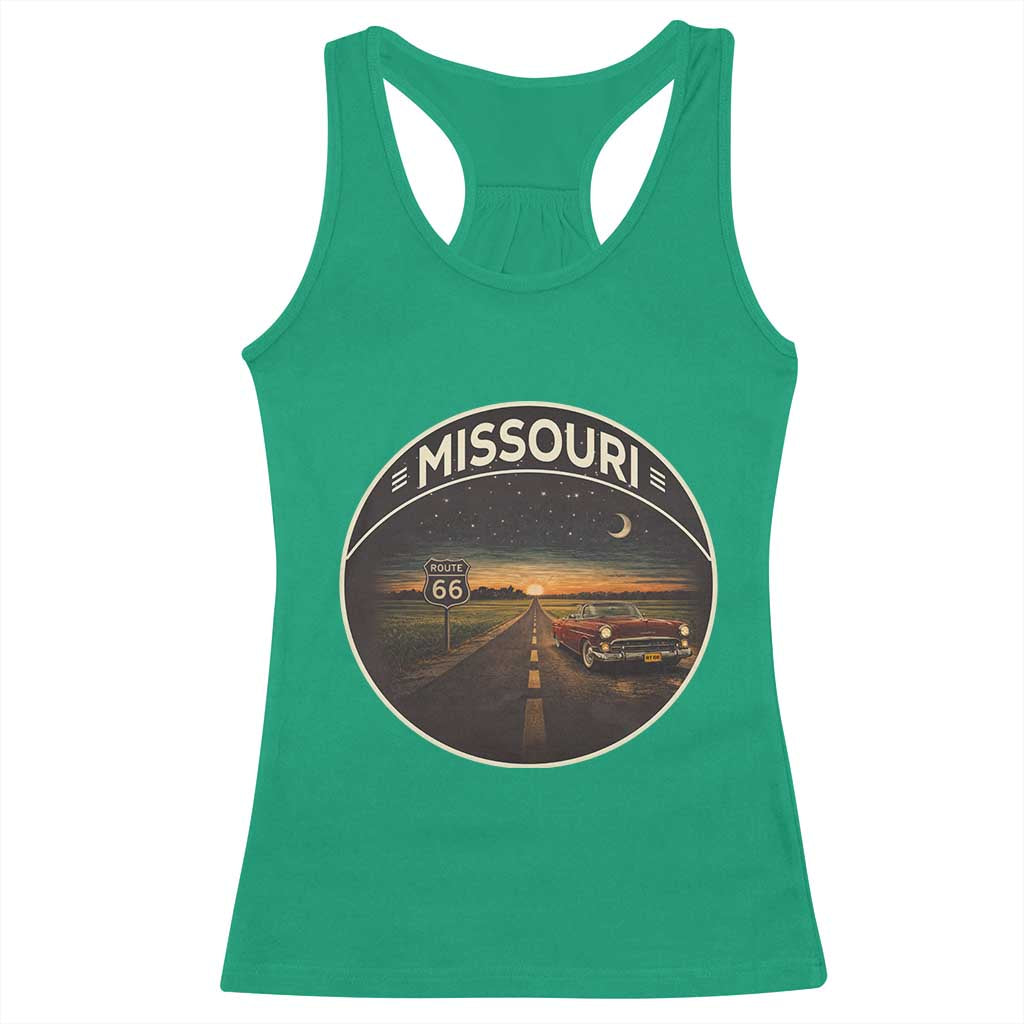 Missouri State Route Highway 66 Racerback Tank Top Mother Road Travel Gift