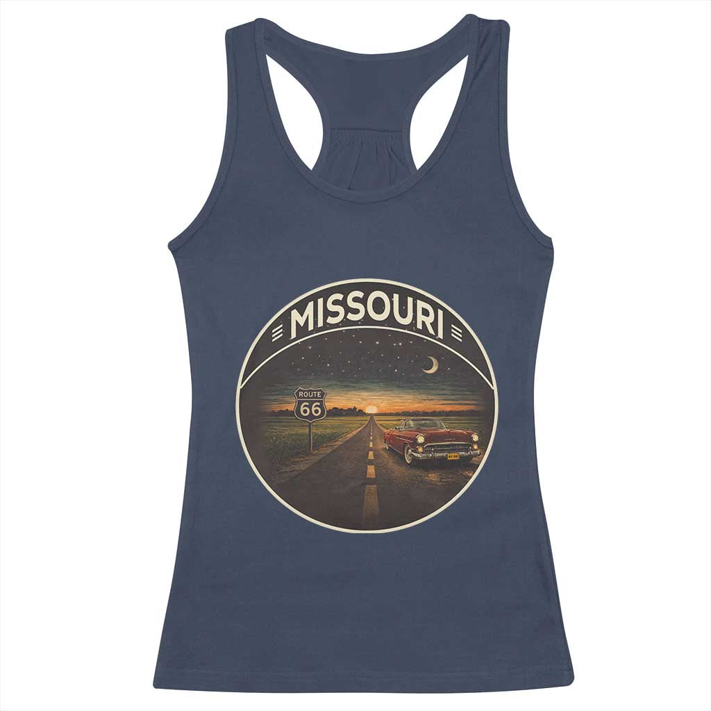 Missouri State Route Highway 66 Racerback Tank Top Mother Road Travel Gift