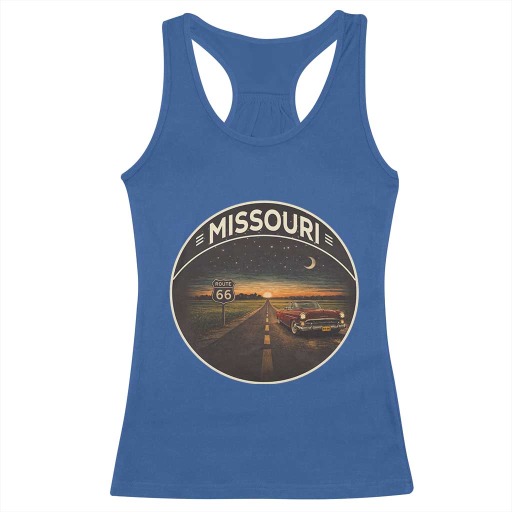 Missouri State Route Highway 66 Racerback Tank Top Mother Road Travel Gift