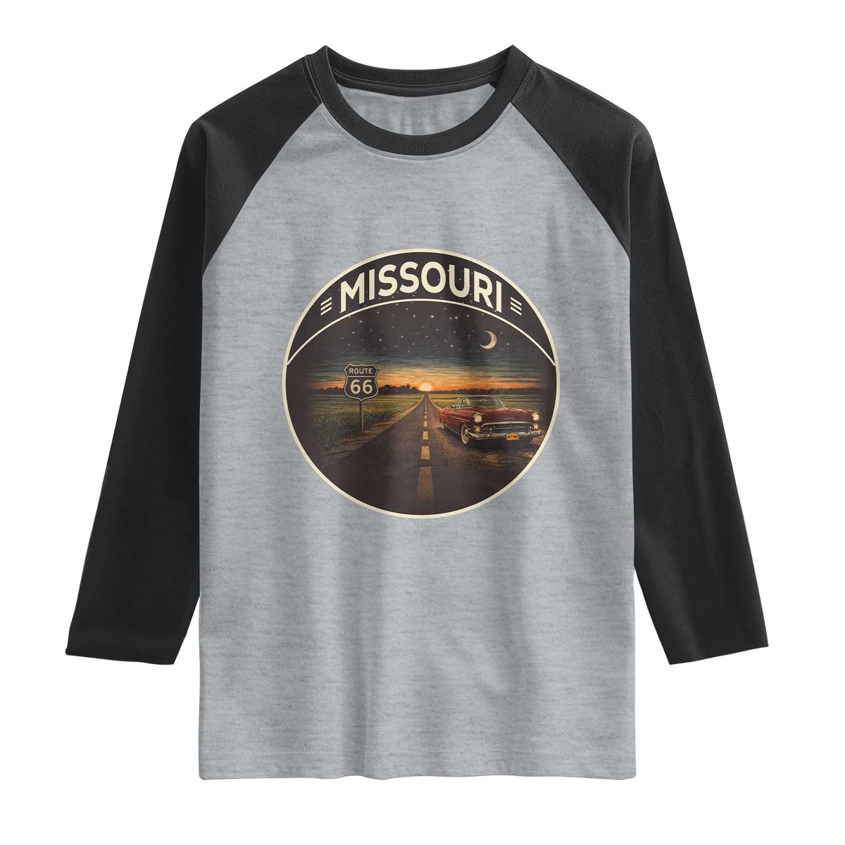 Missouri State Route Highway 66 Raglan Shirt Mother Road Travel Gift