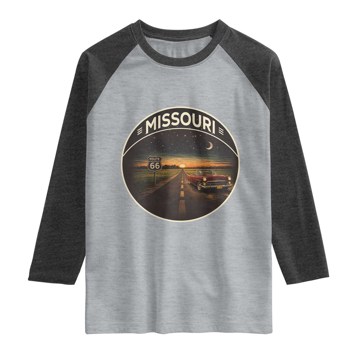 Missouri State Route Highway 66 Raglan Shirt Mother Road Travel Gift