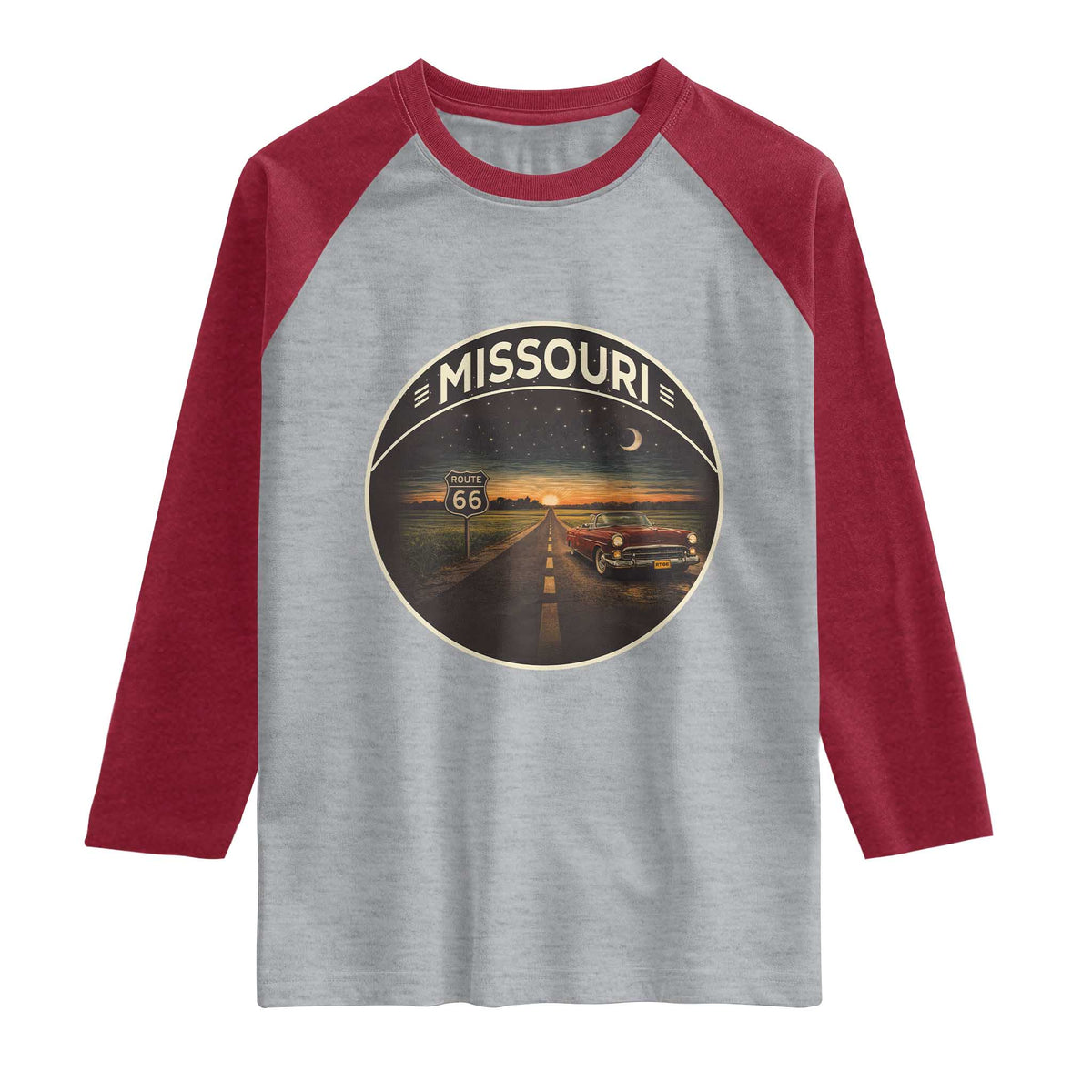 Missouri State Route Highway 66 Raglan Shirt Mother Road Travel Gift
