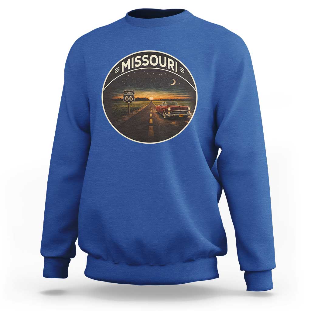 Missouri State Route Highway 66 Sweatshirt Mother Road Travel Gift