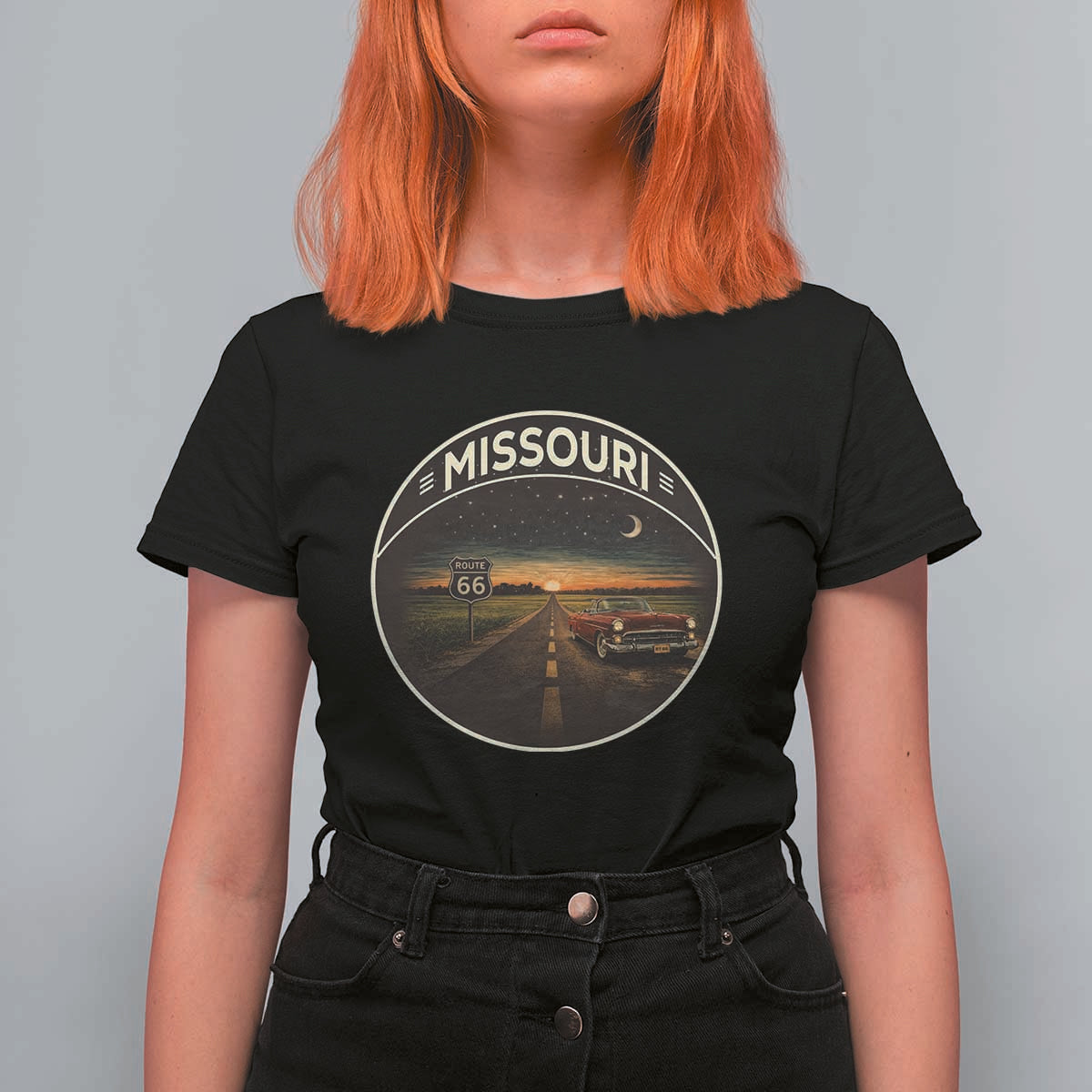 Missouri State Route Highway 66 T Shirt For Women Mother Road Travel Gift
