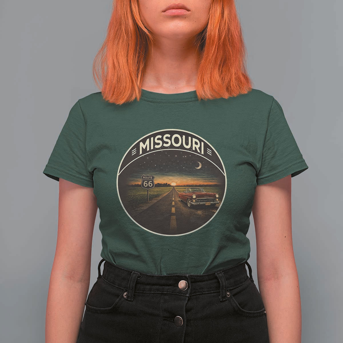 Missouri State Route Highway 66 T Shirt For Women Mother Road Travel Gift