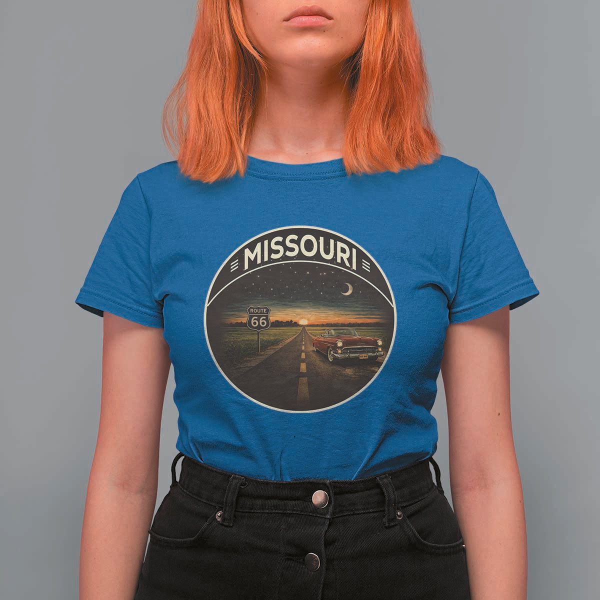 Missouri State Route Highway 66 T Shirt For Women Mother Road Travel Gift