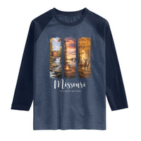 Missouri The Show Me State Raglan Shirt Midwest Pride