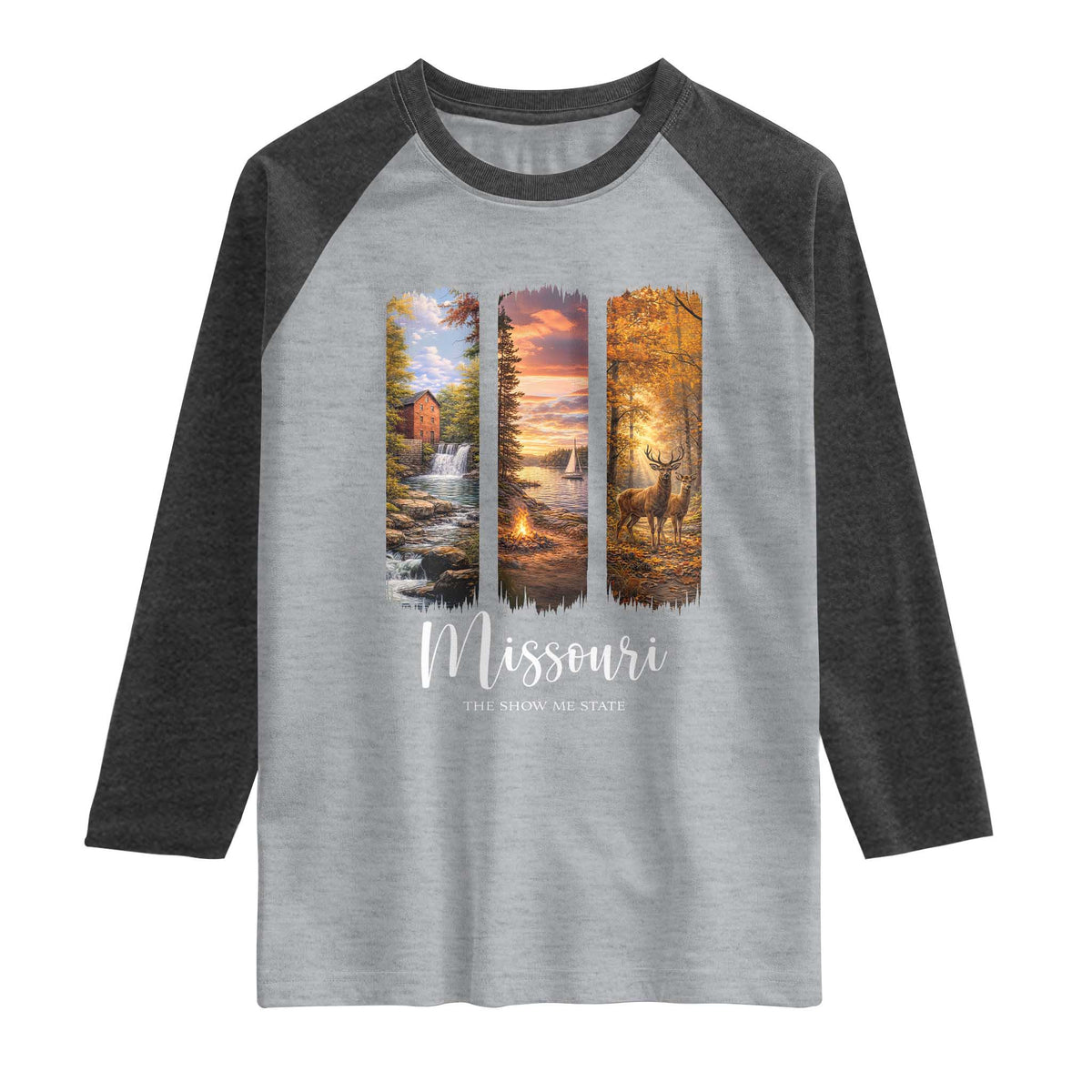Missouri The Show Me State Raglan Shirt Midwest Pride