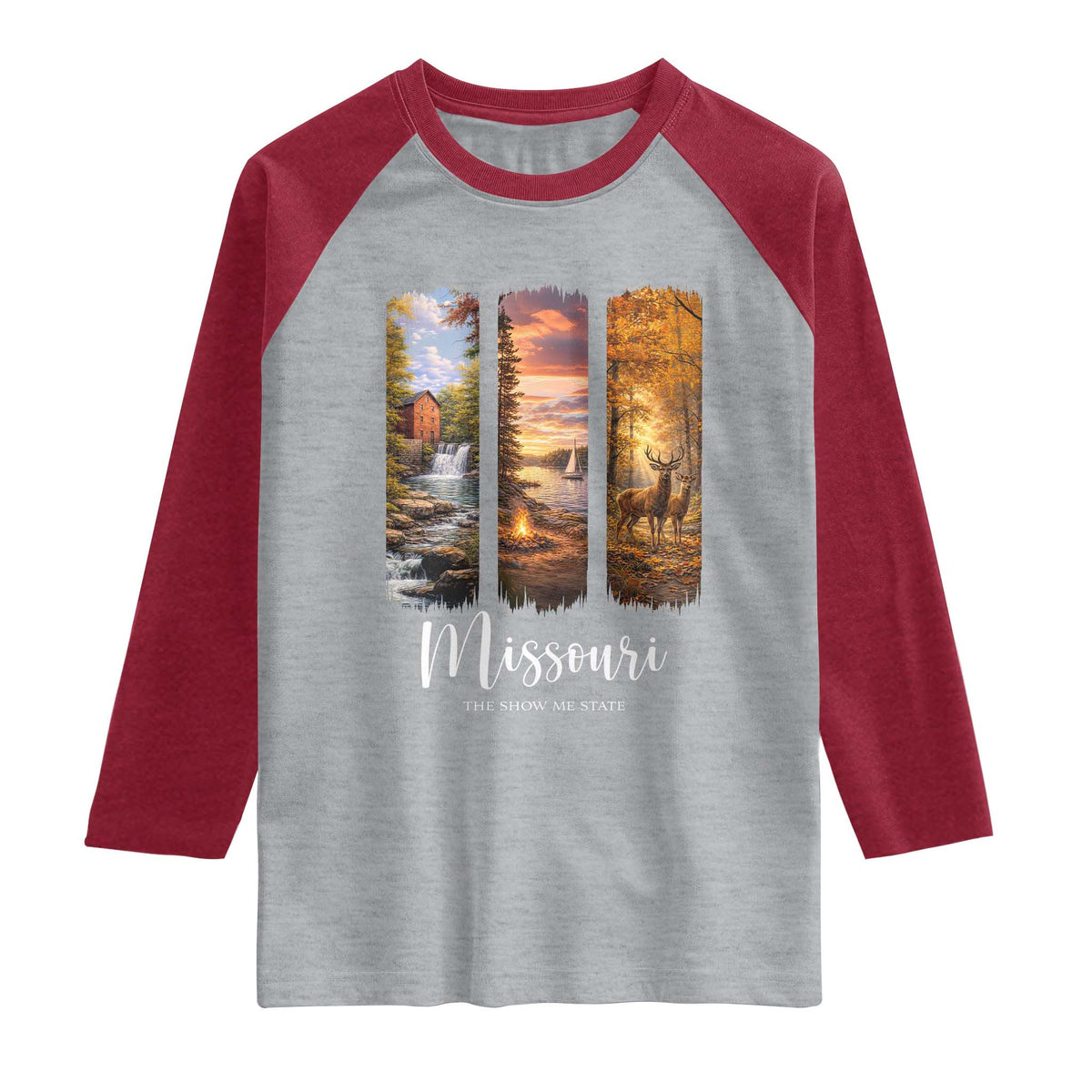 Missouri The Show Me State Raglan Shirt Midwest Pride