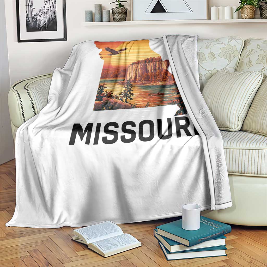 Missouri State Map Nature Travel Throw Blanket The Show Me State Pride