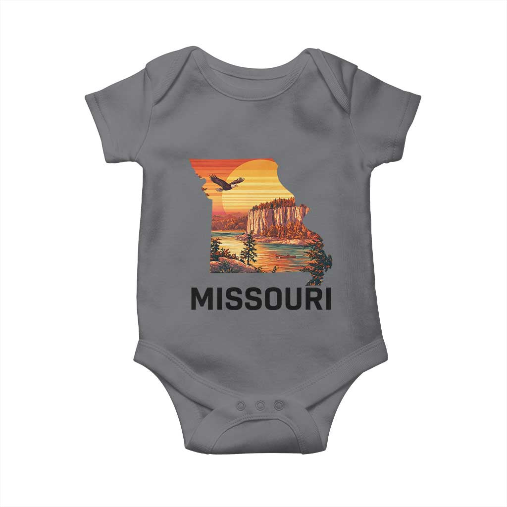 Missouri State Map Nature Travel Baby Onesie The Show Me State Pride
