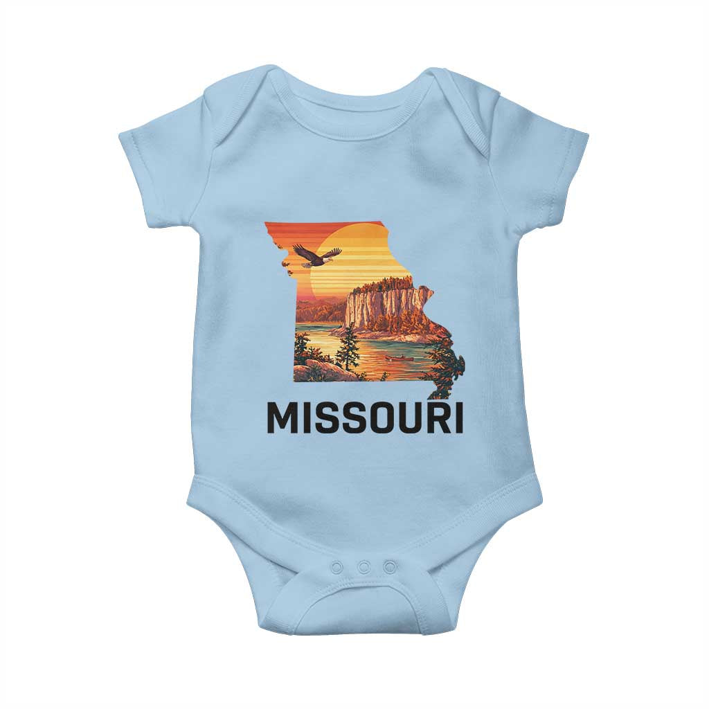 Missouri State Map Nature Travel Baby Onesie The Show Me State Pride