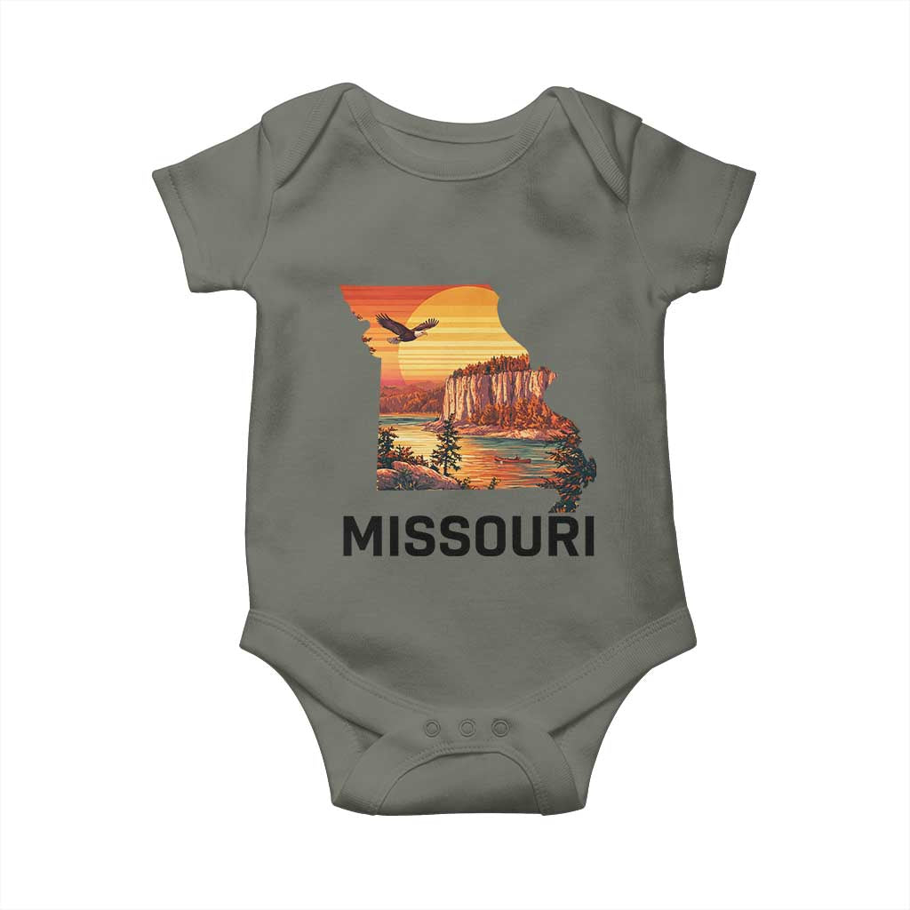Missouri State Map Nature Travel Baby Onesie The Show Me State Pride