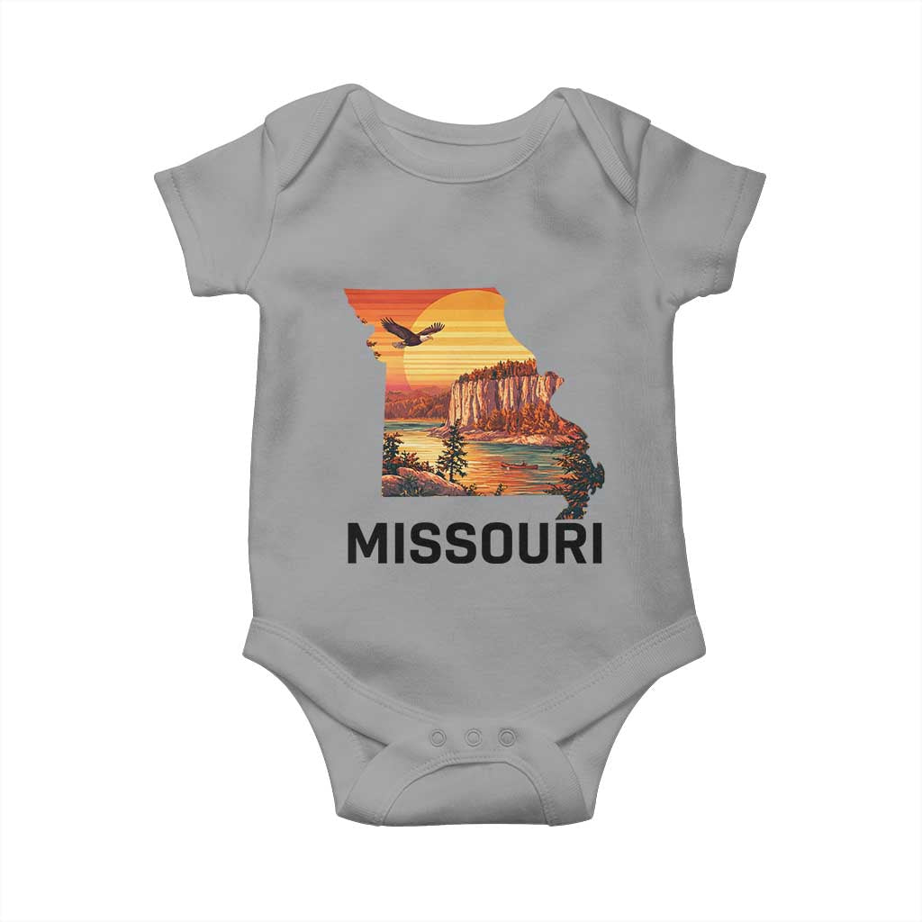 Missouri State Map Nature Travel Baby Onesie The Show Me State Pride