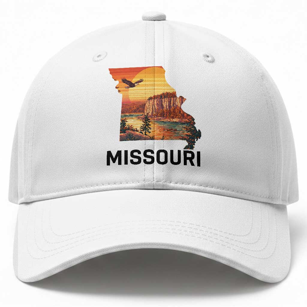Missouri State Map Nature Travel Baseball Cap The Show Me State Pride