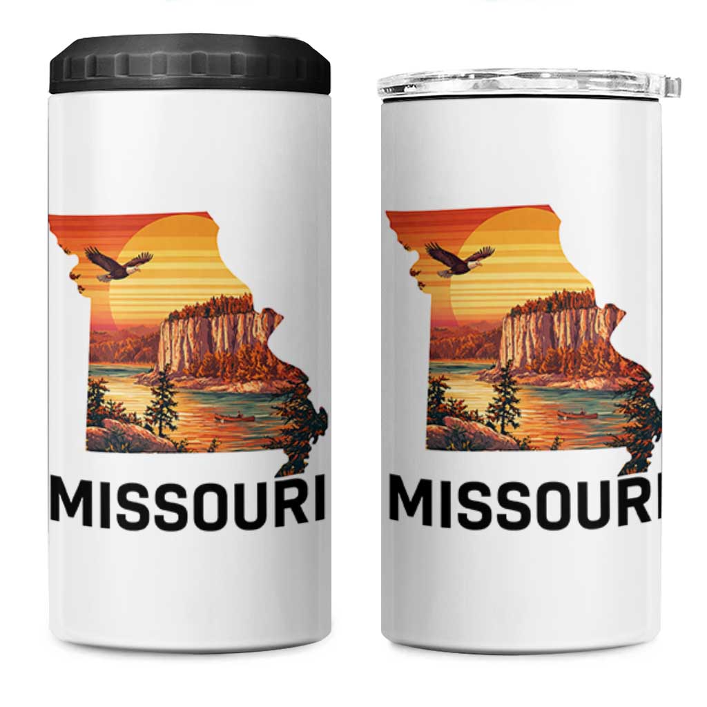 Missouri State Map Nature Travel 4 in 1 Can Cooler Tumbler The Show Me State Pride