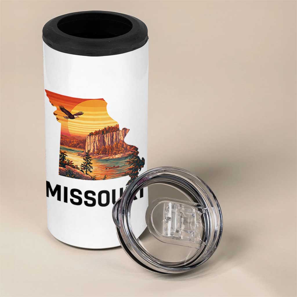 Missouri State Map Nature Travel 4 in 1 Can Cooler Tumbler The Show Me State Pride