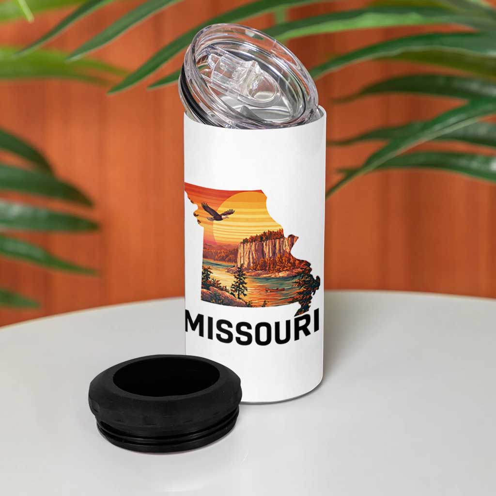 Missouri State Map Nature Travel 4 in 1 Can Cooler Tumbler The Show Me State Pride
