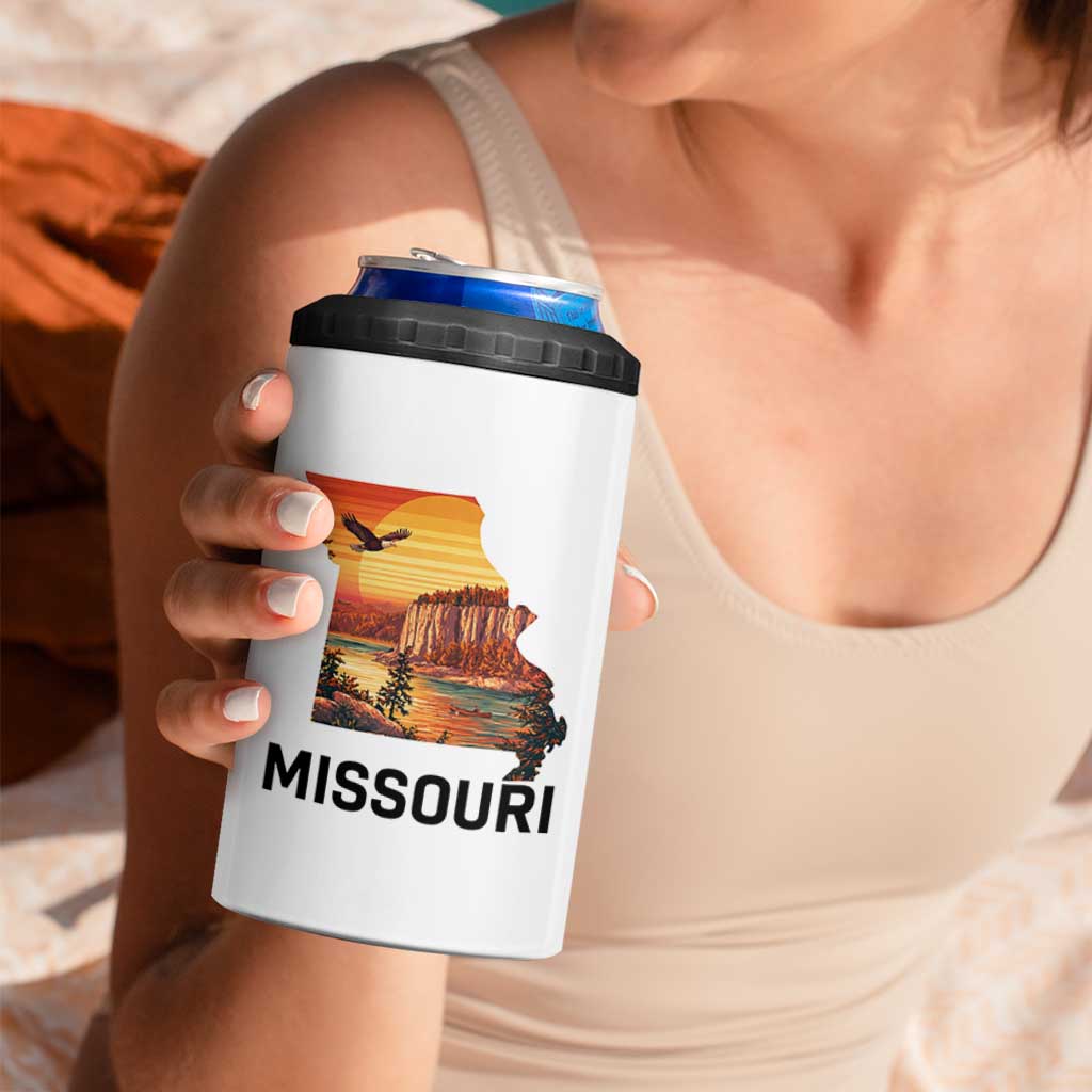 Missouri State Map Nature Travel 4 in 1 Can Cooler Tumbler The Show Me State Pride
