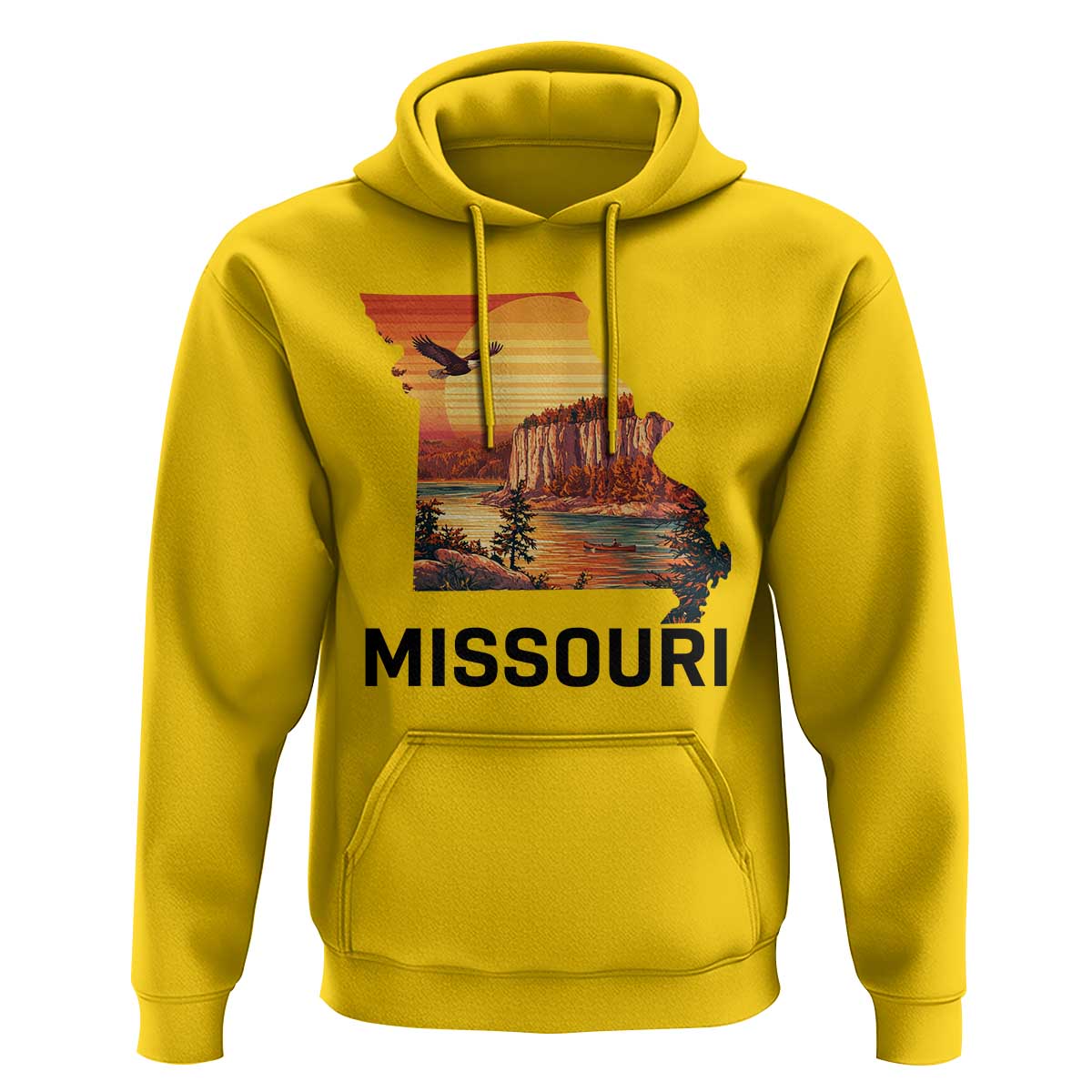 Missouri State Map Nature Travel Hoodie The Show Me State Pride
