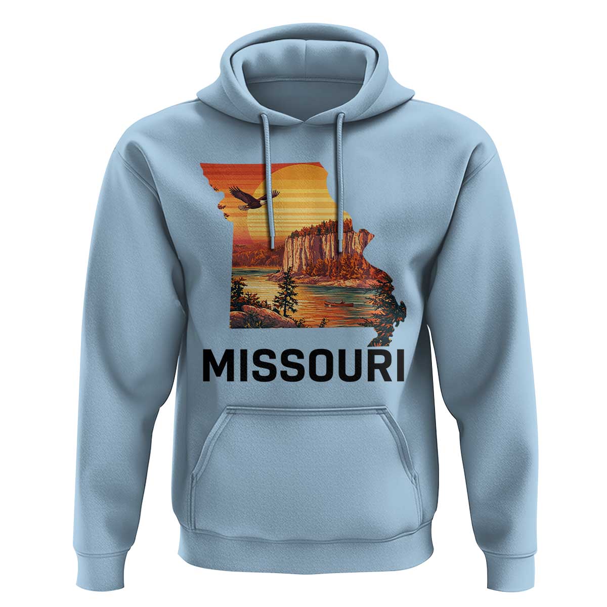 Missouri State Map Nature Travel Hoodie The Show Me State Pride