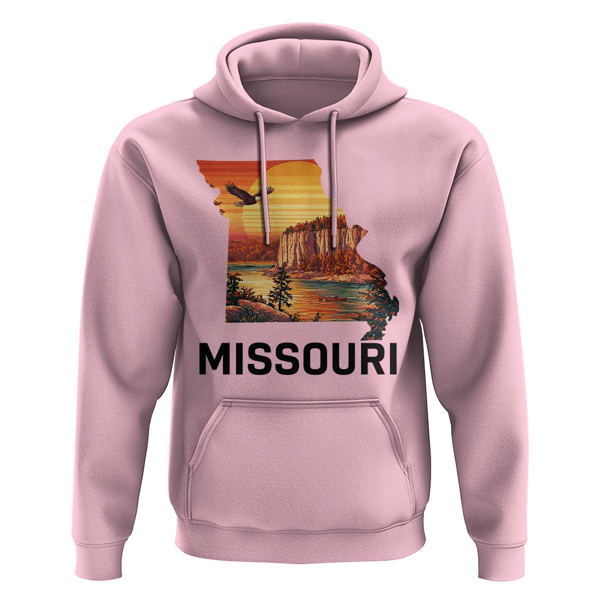 Missouri State Map Nature Travel Hoodie The Show Me State Pride