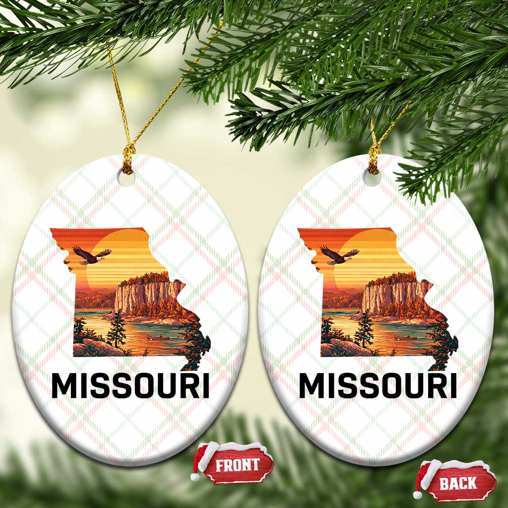 Missouri State Map Nature Travel Ceramic Ornament The Show Me State Pride