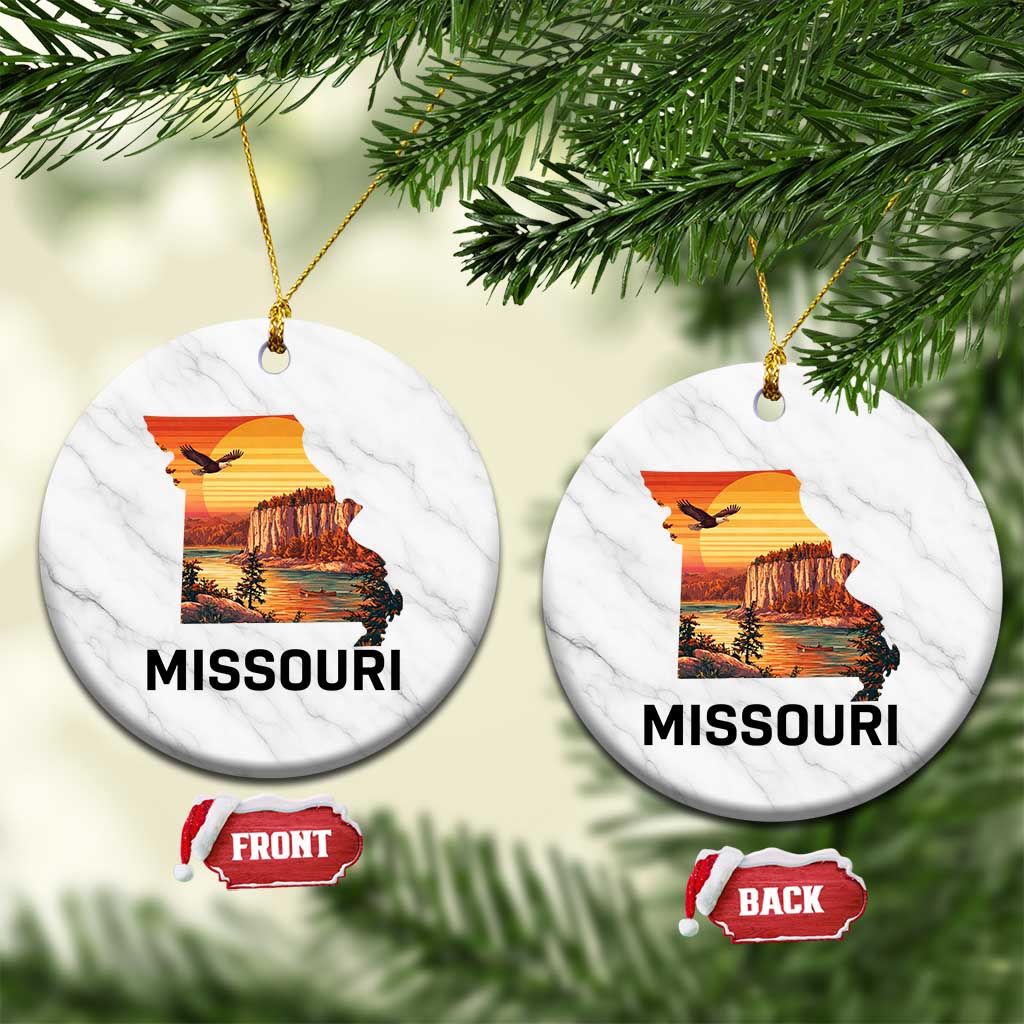 Missouri State Map Nature Travel Ceramic Ornament The Show Me State Pride