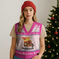 Missouri State Map Nature Travel V-Neck Knit Sweater Vest The Show Me State Pride