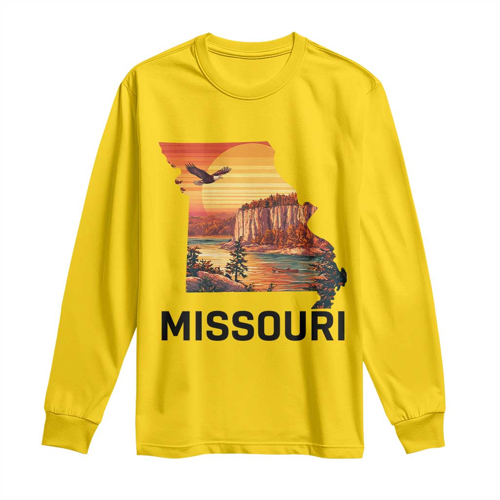 Missouri State Map Nature Travel Long Sleeve Shirt The Show Me State Pride