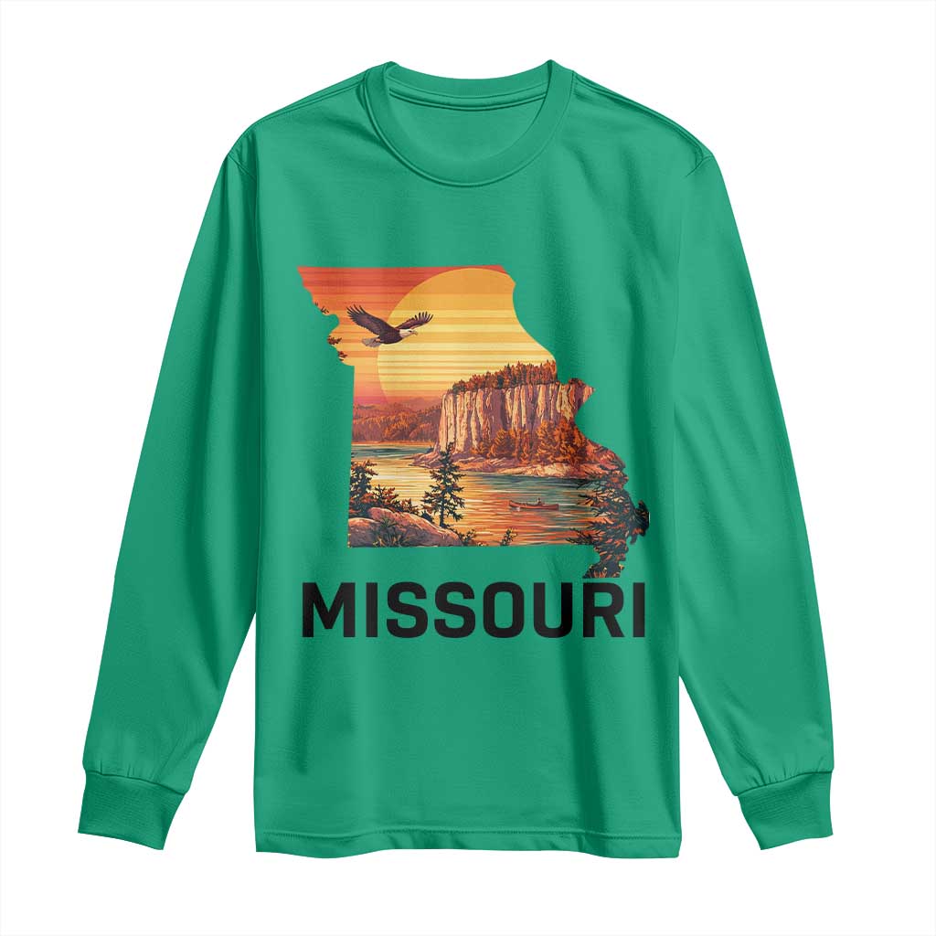 Missouri State Map Nature Travel Long Sleeve Shirt The Show Me State Pride