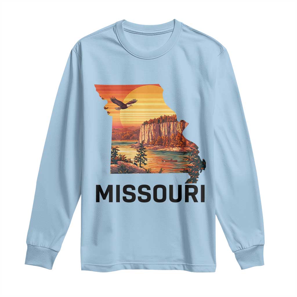 Missouri State Map Nature Travel Long Sleeve Shirt The Show Me State Pride