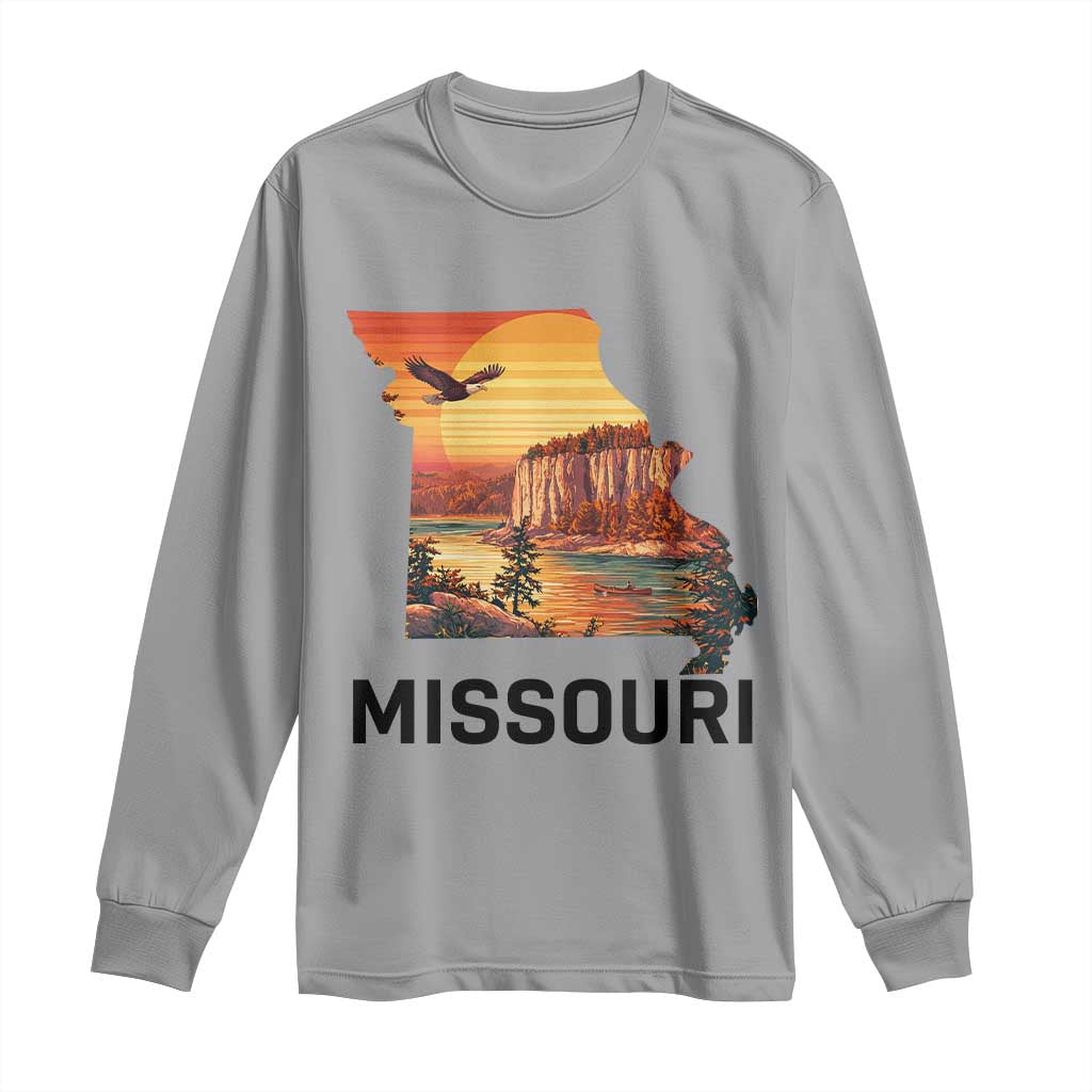 Missouri State Map Nature Travel Long Sleeve Shirt The Show Me State Pride