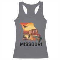 Missouri State Map Nature Travel Racerback Tank Top The Show Me State Pride
