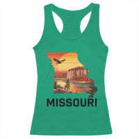 Missouri State Map Nature Travel Racerback Tank Top The Show Me State Pride