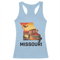 Missouri State Map Nature Travel Racerback Tank Top The Show Me State Pride