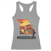 Missouri State Map Nature Travel Racerback Tank Top The Show Me State Pride