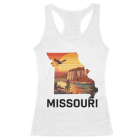 Missouri State Map Nature Travel Racerback Tank Top The Show Me State Pride