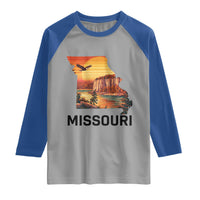 Missouri State Map Nature Travel Raglan Shirt The Show Me State Pride