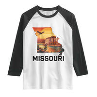 Missouri State Map Nature Travel Raglan Shirt The Show Me State Pride